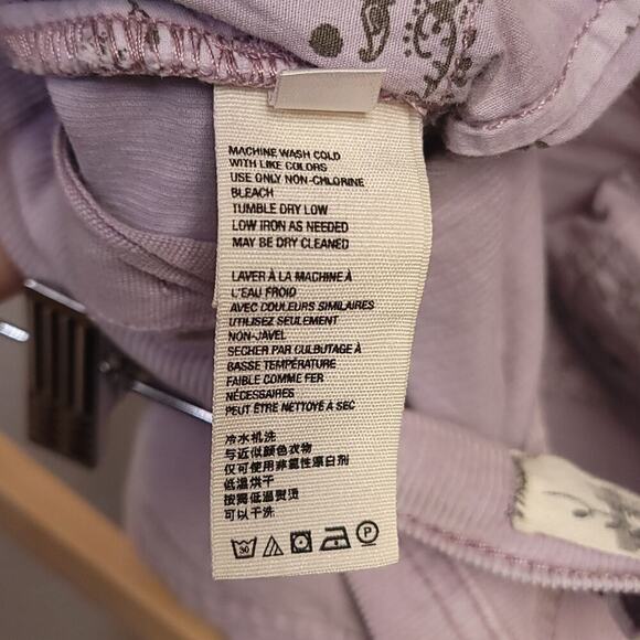 We The Free Corduroy Pants Size 24 Used Lavender Skinny Purple Womens Sun Chaser - Picture 6 of 13